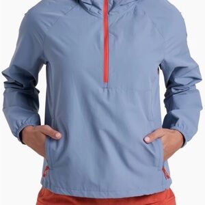 Kuhl Wander 1/2 zip hooded jacket, Blue Cove, Large, NWT.